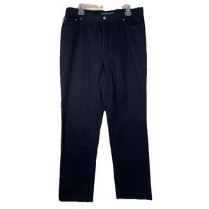 LAUREN Ralph Lauren Women's Black High Rise Jeans, Size 14‎ Straight Leg